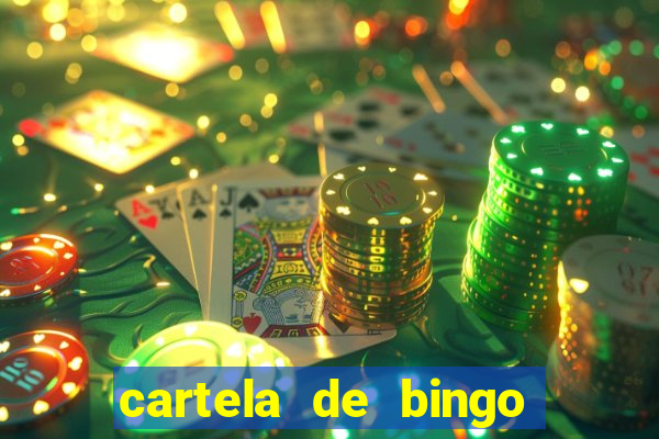 cartela de bingo cha de bebe